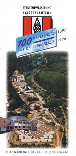 100 years Kläranlage Kaiserslautern - flyer  - 1996